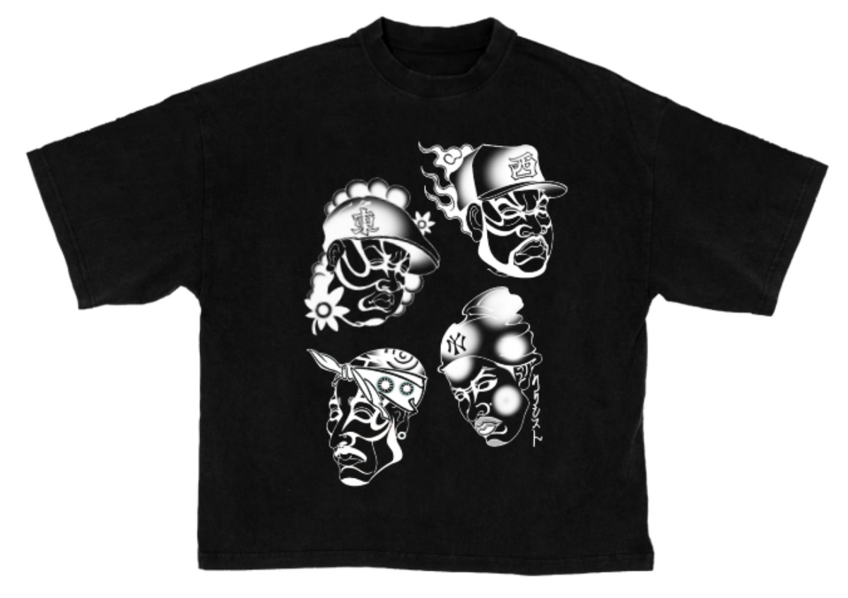 KOUJIMAN × C.G.R  T-shirt HipHop LEGEND(BLK)